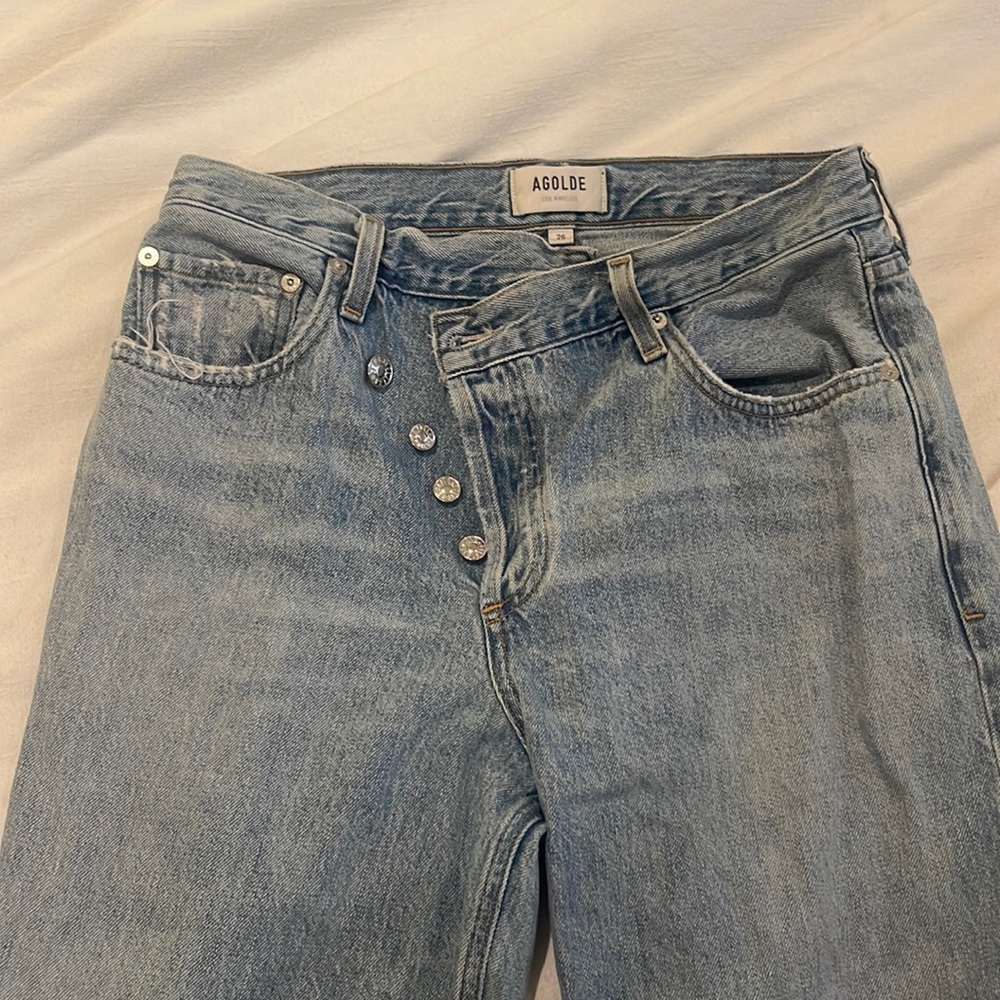 Agolde criss cross straight leg denim size 26